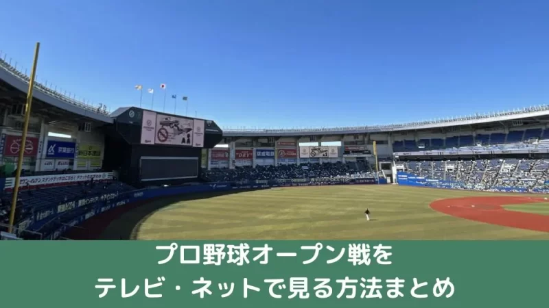 プロ野球オープン戦をテレビ・ネットで見る方法