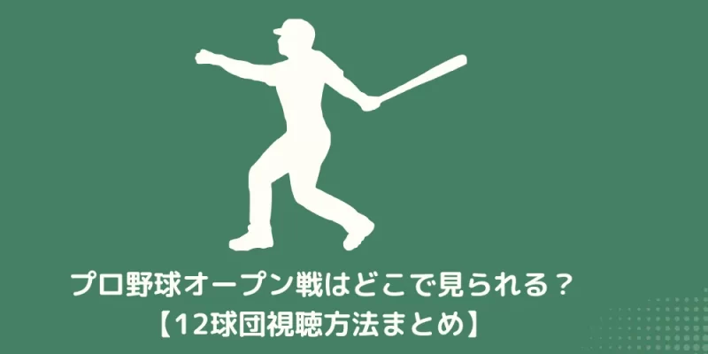 プロ野球オープン戦はどこで見れる？